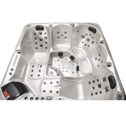 JACUZZI OGRODOWE WANNA SPA741 CAPPUCINO OBUDOWA SZARA 200x200 CM