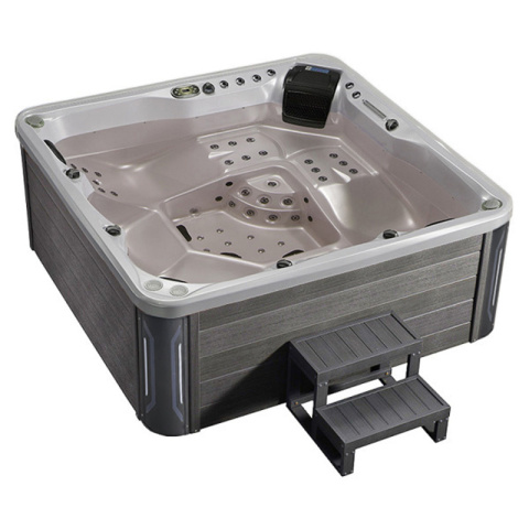 JACUZZI OGRODOWE WANNA SPA741 CAPPUCINO OBUDOWA SZARA 200x200 CM