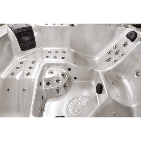 JACUZZI OGRODOWE WANNA SPA750 CAPPUCINO OBUDOWA KAWA 200x200 CM