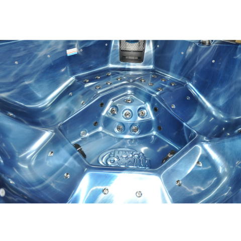 JACUZZI OGRODOWE WANNA SPA750 NIEBIESKA FALA OBUDOWA ANTRACYT 200x200 CM