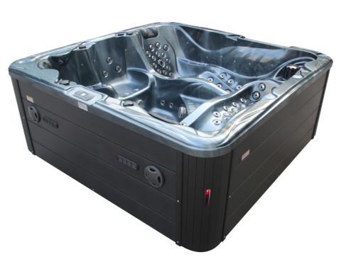 JACUZZI OGRODOWE WANNA SPA702 CZARNA FALA OBUDOWA ANTRACYT 230x230 CM