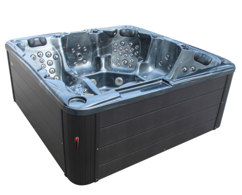 JACUZZI OGRODOWE WANNA SPA702 CZARNA FALA OBUDOWA ANTRACYT 230x230 CM