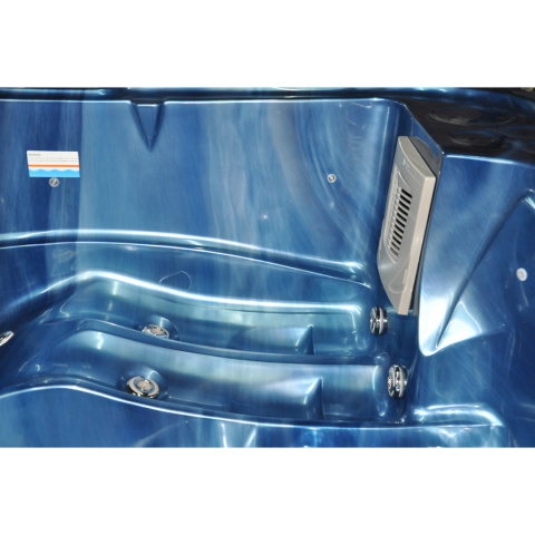 JACUZZI OGRODOWE WANNA SPA751 NIEBIESKA FALA OBUDOWA KAWA 210x210 CM