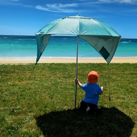 PARASOL PLAŻOWY OGRODOWY BALKONOWY TRITON 1A NIEBIESKI 180 CM