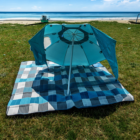 PARASOL PLAŻOWY OGRODOWY BALKONOWY TRITON 1A NIEBIESKI 180 CM