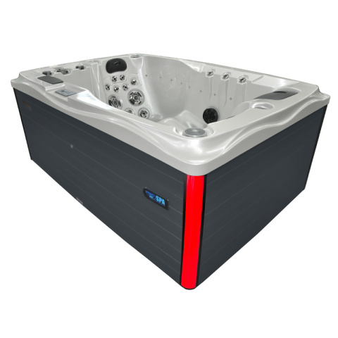 JACUZZI OGRODOWE WANNA SPA749 BIAŁA PERŁA OBUDOWA ANTRACYT 200x135 CM 230V