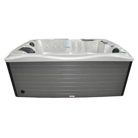 JACUZZI OGRODOWE WANNA SPA749 BIAŁA PERŁA OBUDOWA SZARA 200x135 CM 230V