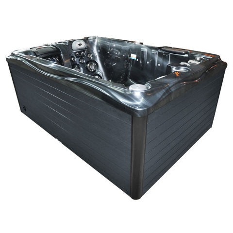 JACUZZI OGRODOWE WANNA SPA749 CZARNA FALA OBUDOWA ANTRACYT 200x135 CM 230V