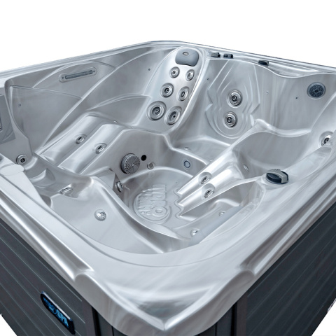 JACUZZI OGRODOWE WANNA SPA751 CAPPUCINO OBUDOWA SZARA 210x210 CM