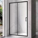Drzwi Prysznicowe Przesuwne KZ14D Czarne 125-130cm szkło 6mm