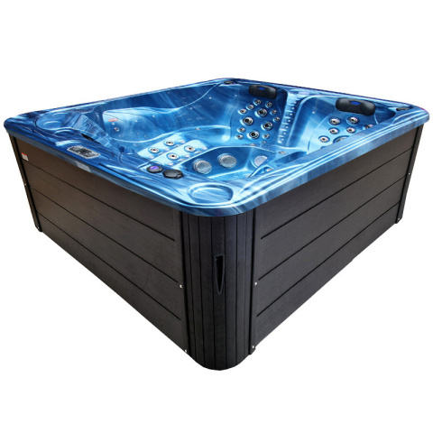 JACUZZI OGRODOWE WANNA SPA705 NIEBIESKA FALA OCEANU OBUDOWA ANTRACYT 210x170 CM