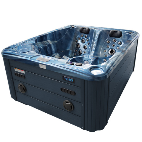 JACUZZI OGRODOWE WANNA SPA705 NIEBIESKA FALA OCEANU OBUDOWA ANTRACYT 210x170 CM