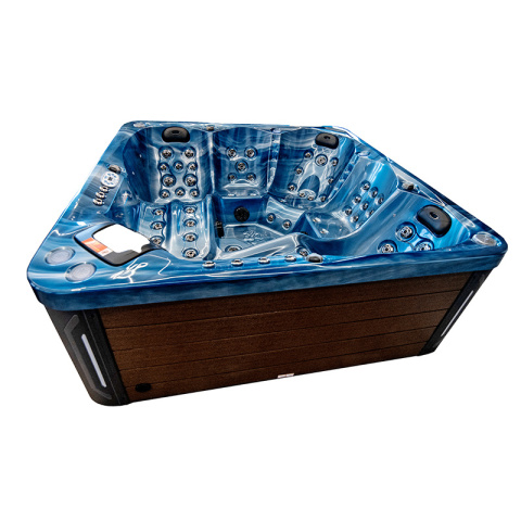 JACUZZI OGRODOWE WANNA SPA744 NIEBIESKA FALA OCEANU OBUDOWA KAWA 210x210 CM