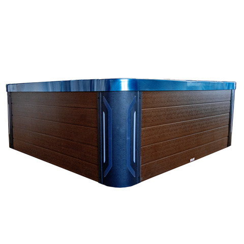 JACUZZI OGRODOWE WANNA SPA744 NIEBIESKA FALA OCEANU OBUDOWA KAWA 210x210 CM