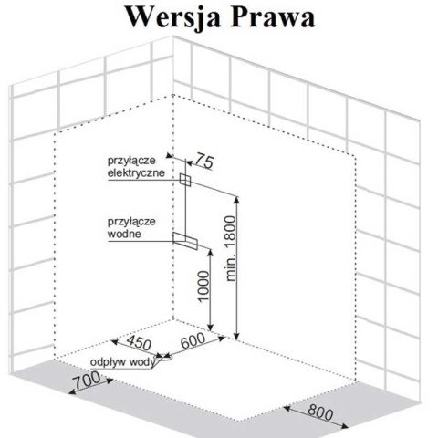 KABINA PRYSZNICOWA Z HYDROMASAŻEM VICTORIA 9912R PRAWA 120x85 CM