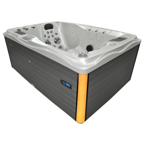 JACUZZI OGRODOWE WANNA SPA749 BIAŁA PERŁA OBUDOWA SZARA 200x135 CM 230V