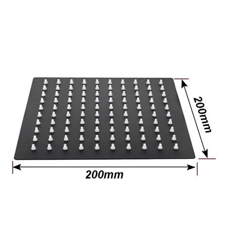 DESZCZOWNICA PRYSZNICOWA SLIM R01B CZARNA 20x20 CM