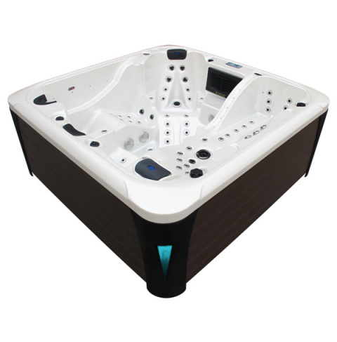 JACUZZI OGRODOWE WANNA SPA403 BIAŁA PERŁA OBUDOWA KAWA 230x230 CM