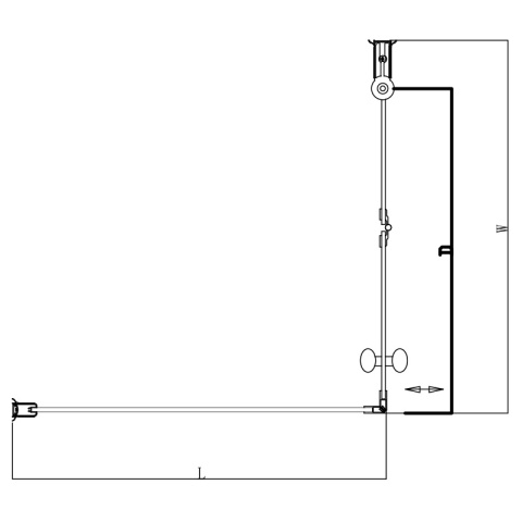 KABINA PRYSZNICOWA KWADRATOWA Z BRODZIKIEM KZ1180B/RIKO CZARNA/CZARNY 90x90 CM