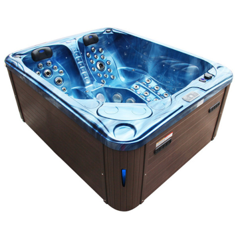 JACUZZI OGRODOWE WANNA SPA705 NIEBIESKA FALA OCEANU OBUDOWA KAWA 210x170 CM