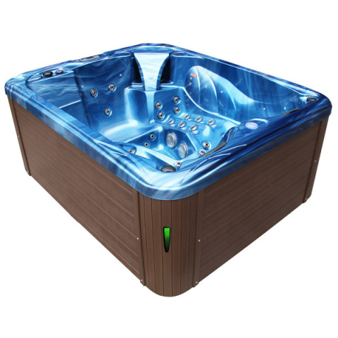 JACUZZI OGRODOWE WANNA SPA705 NIEBIESKA FALA OCEANU OBUDOWA KAWA 210x170 CM