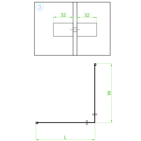 KABINA PRYSZNICOWA KWADRATOWA Z BRODZIKIEM BL30B/JUKO CZARNA/SZARY 90x90 CM