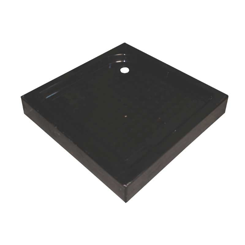 Brodzik kwadratowy 80x80 SXL02A black czarny syfon 15cm głęboki wysoki