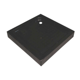Brodzik prysznicowy kwadratowy 80x80 SXL02A black czarny wysoki+syfon