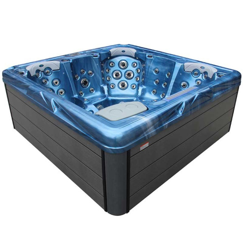 JACUZZI OGRODOWE WANNA SPA205T NIEBIESKA FALA OCEANU OBUDOWA SZARA 230x230 CM