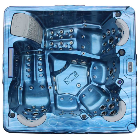 JACUZZI OGRODOWE WANNA SPA205T NIEBIESKA FALA OCEANU OBUDOWA SZARA 230x230 CM