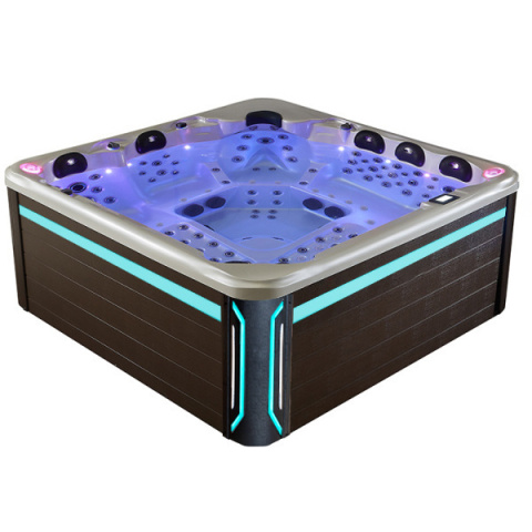 JACUZZI OGRODOWE WANNA SPA743 CAPPUCCINO OBUDOWA KAWA 220x220 CM