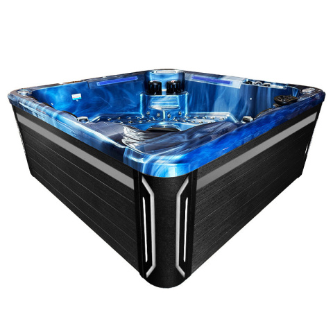 JACUZZI OGRODOWE WANNA SPA743 NIEBIESKA FALA OCEANU OBUDOWA ANTRACYT 220x220 CM