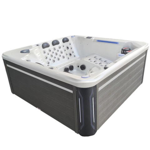 JACUZZI OGRODOWE WANNA SPA743 CAPPUCCINO OBUDOWA SZARA 220x220 CM