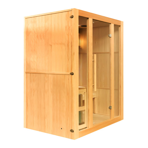 SAUNA FIŃSKA WYSOKOTEMPERATUROWA Z PIECEM BODO3/HARVIA 4,5KW 3-4 OSOBOWA 153x110 CM