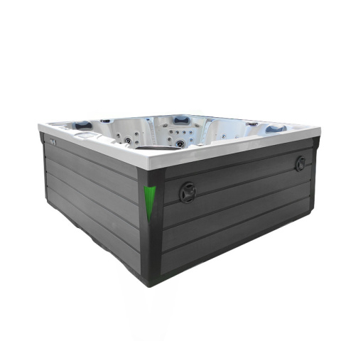 JACUZZI OGRODOWE WANNA SPA340 CAPPUCINO OBUDOWA SZARA DESKA 220x220 CM