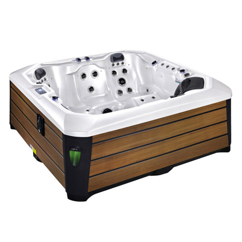 JACUZZI OGRODOWE WANNA SPA343 BIAŁA PERŁA OBUDOWA NATURAL 223x223 CM