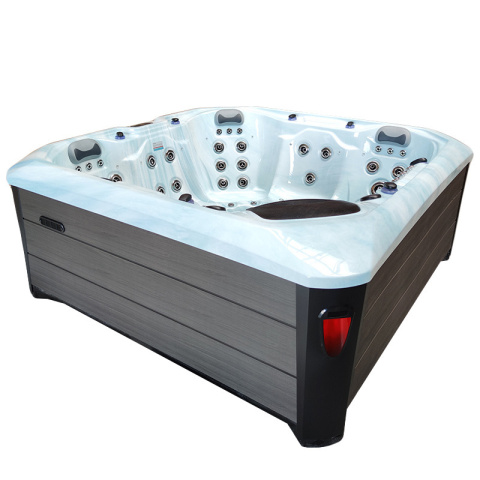 JACUZZI OGRODOWE WANNA SPA343 JASNA FALA OCEANU OBUDOWA CIEMNOSZARA 223x223 CM