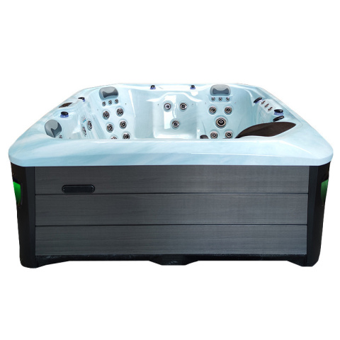 JACUZZI OGRODOWE WANNA SPA343 JASNA FALA OCEANU OBUDOWA CIEMNOSZARA 223x223 CM