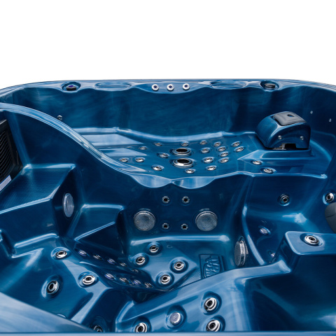 JACUZZI OGRODOWE WANNA SPA403 NIEBIESKA FALA OCEANU OBUDOWA SZARA 230x230 CM