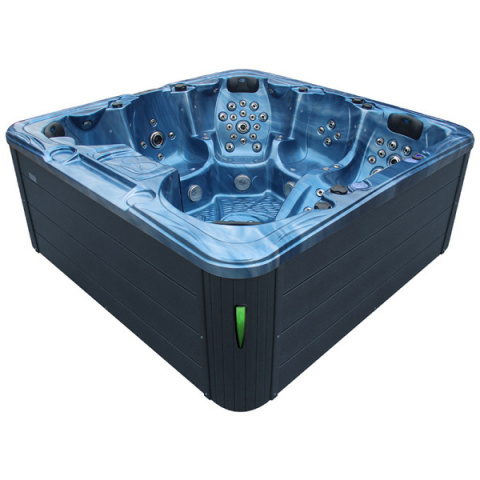 JACUZZI OGRODOWE WANNA SPA703A NIEBIESKA FALA OCEANU OBUDOWA ANTRACYT 230x230 CM