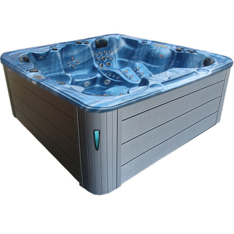 JACUZZI OGRODOWE WANNA SPA703A NIEBIESKA FALA OCEANU OBUDOWA SZARA 230x230 CM