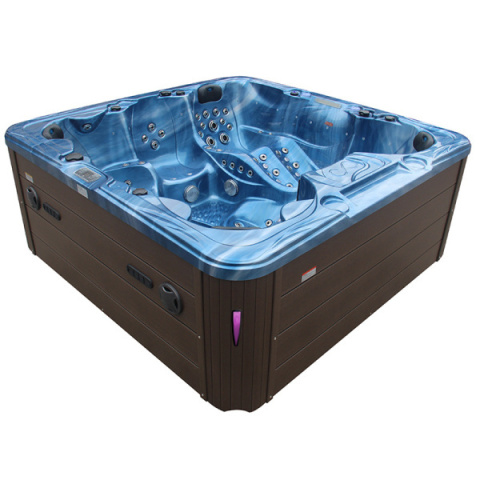 JACUZZI OGRODOWE WANNA SPA703A NIEBIESKA FALA OCEANU OBUDOWA KAWA 230x230 CM