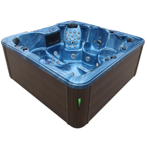 JACUZZI OGRODOWE WANNA SPA703A NIEBIESKA FALA OCEANU OBUDOWA KAWA 230x230 CM