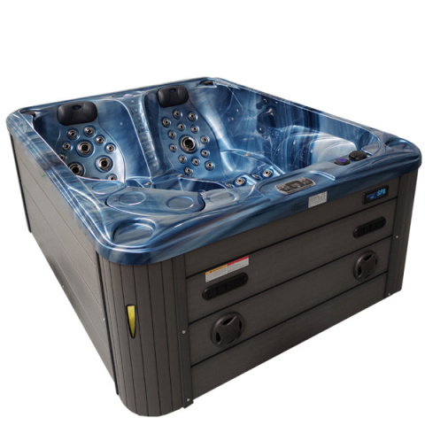 JACUZZI OGRODOWE WANNA SPA705 NIEBIESKA FALA OCEANU OBUDOWA SZARA 210x170 CM