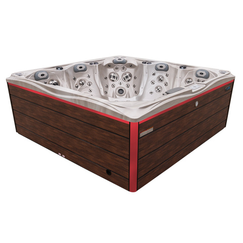 JACUZZI OGRODOWE WANNA SPA748 CAPPUCCINO OBUDOWA BRĄZOWA DESKA F21 230x230 CM