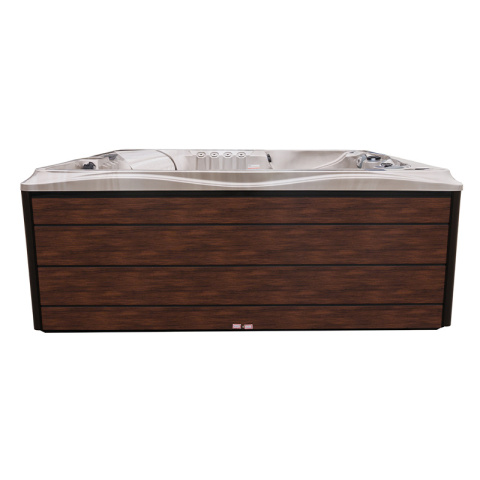 JACUZZI OGRODOWE WANNA SPA748 CAPPUCCINO OBUDOWA BRĄZOWA DESKA F21 230x230 CM