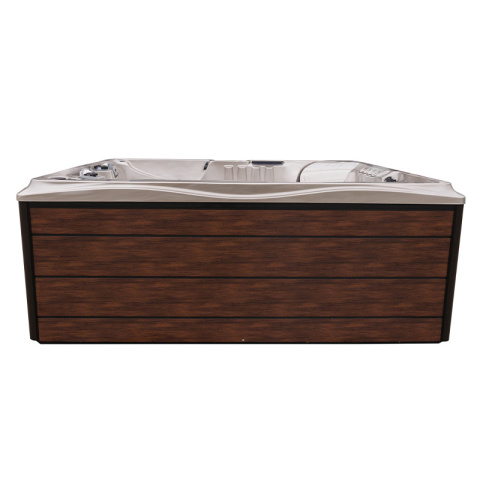 JACUZZI OGRODOWE WANNA SPA748 CAPPUCCINO OBUDOWA BRĄZOWA DESKA F21 230x230 CM