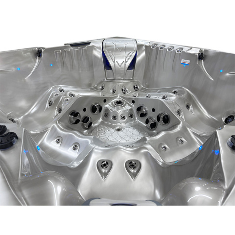 JACUZZI OGRODOWE WANNA SPA748 CAPPUCCINO OBUDOWA SZARA DESKA F24 230x230 CM