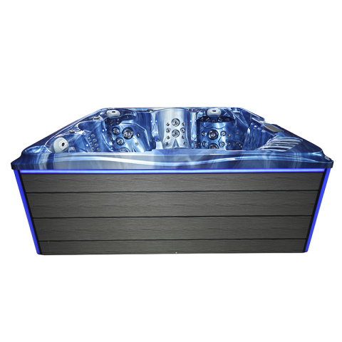 JACUZZI OGRODOWE WANNA SPA746 NIEBIESKA FALA OCEANU OBUDOWA SZARA DESKA F21 230x230 CM