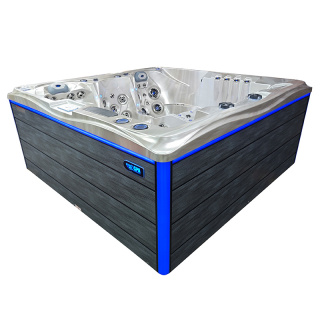 JACUZZI OGRODOWE WANNA SPA747 CAPPUCCINO OBUDOWA SZARA F22 210x210 CM